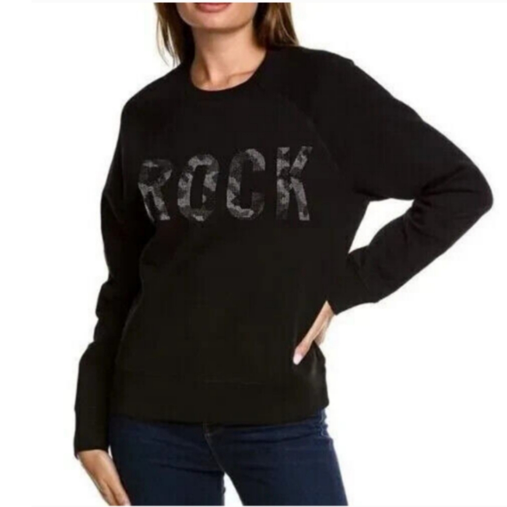Zadig & Voltaire Black Crewneck Sweater Rock Graphic - Picture 4 of 4